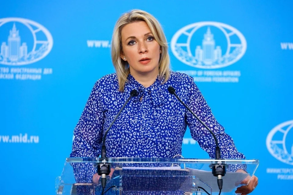 Официальный представитель МИД России Мария Захарова на брифинге.