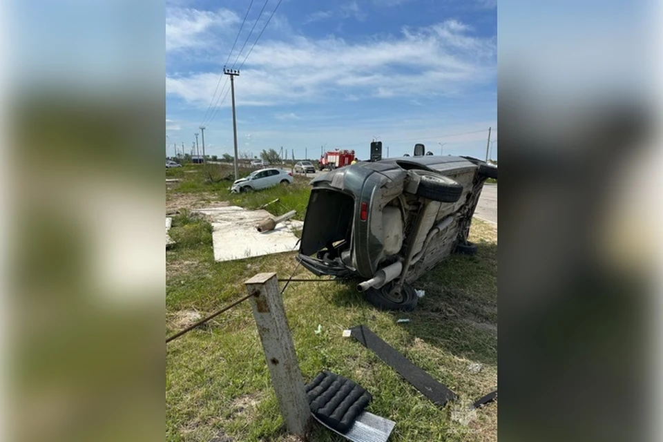 В столкновении в Геническом округе травмировано три человека. Фото: ГУ МЧС России по Херсонской области