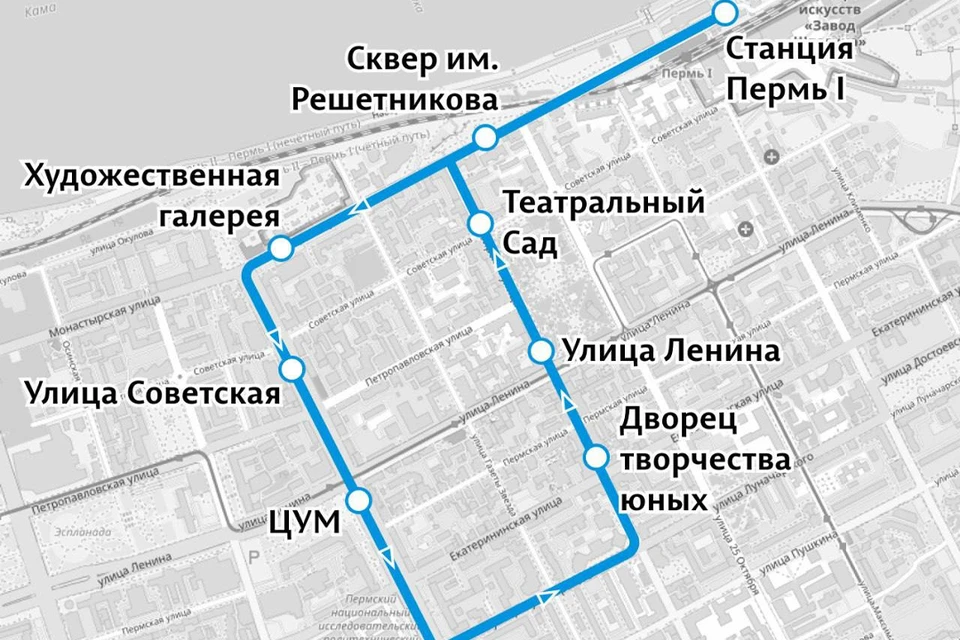 Схема: Департамент транспорта администрации Перми