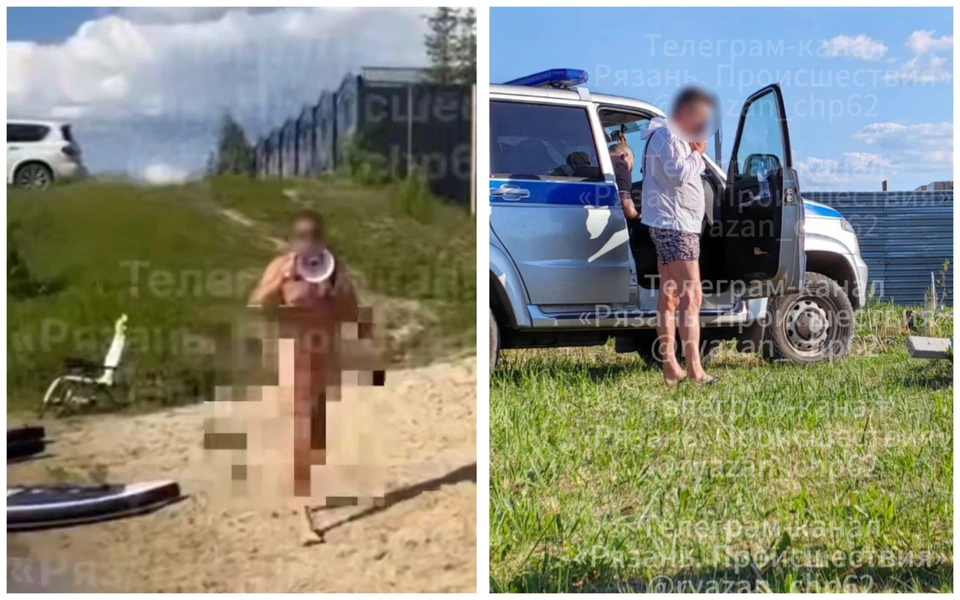 На пляже под Рязанью мужчина ходил голым перед детьми. Случился конфликт. Понадобились полиция и скорая помощь.