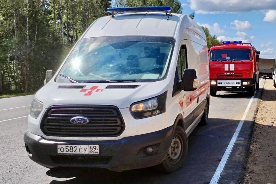 Пострадавшего ребёнка госпитализировали. Фото: ГУ МЧС по Тверской области