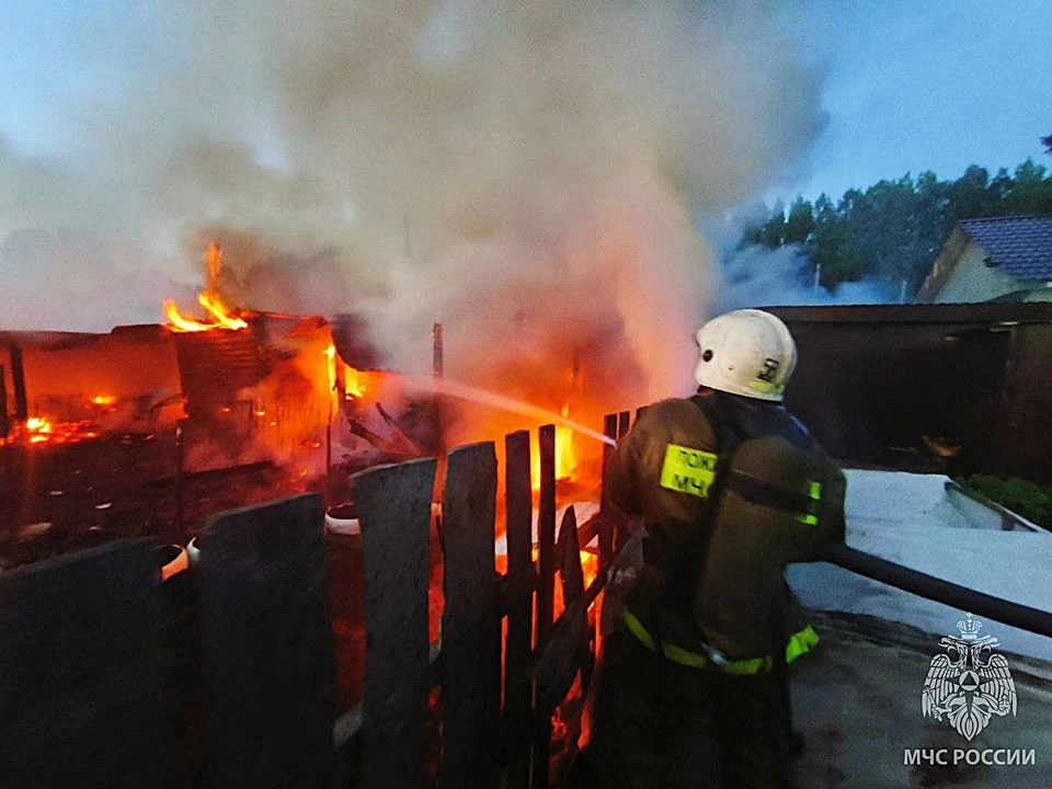 Горожанам потребовалась помощь девяти огнеборцев. Фото: ГУ МЧС России по Омской области