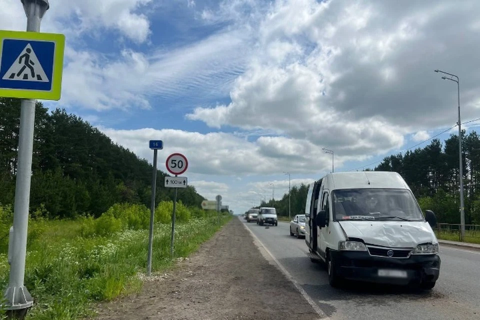 Двух пассажиров автобуса увезли в больницу. Фото: Госавтоинспекция Удмуртии