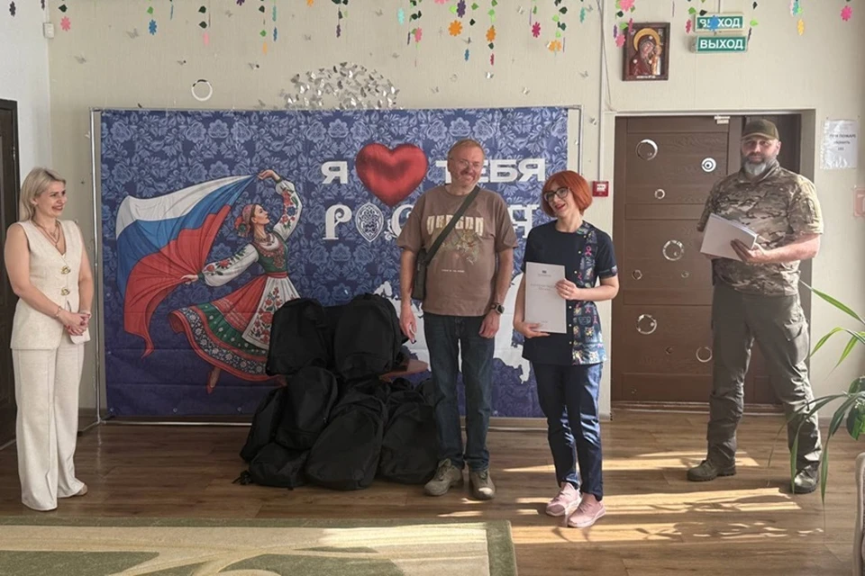 Депутат Госдумы РФ Виталий Милонов передал оборудование Центру помощи в Горловке. Фото: ТГ-канал депутата Госдумы РФ Виталия Милонова