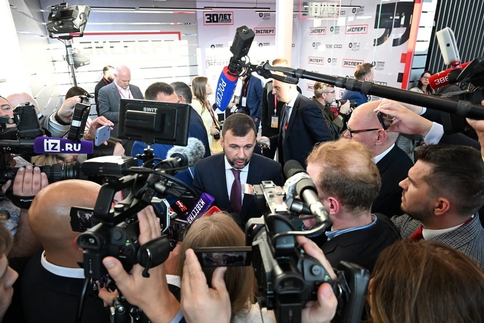Денис Пушилин принимает участие в Петербургском международном экономическом форуме. Фото: сайт Главы ДНР