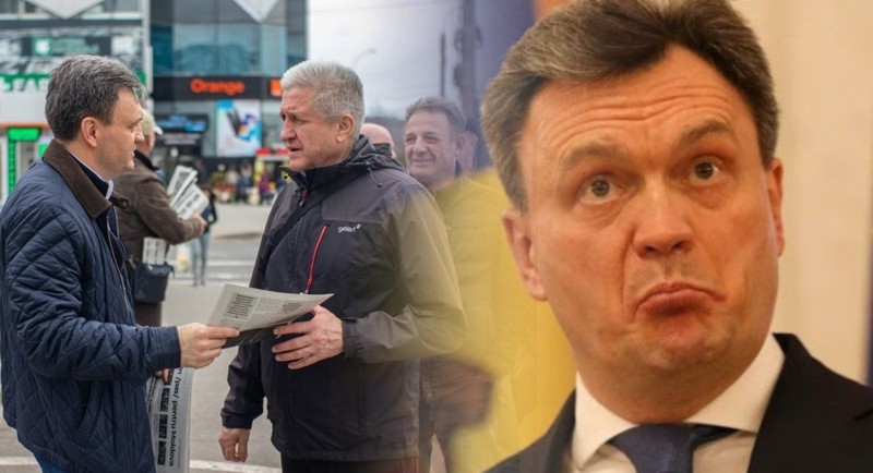Единственное, чего достиг в политике премьер Речан, -безупречно исполняет миссию по раздаче партийных газеток. Фото: Коллаж "КП"