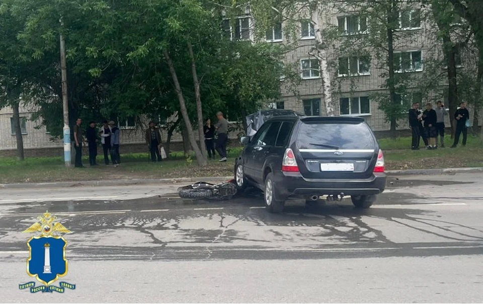 В Ульяновске автомобиль переехал парня на мотоцикле. Фото Госавтоинспекция Ульяновской области