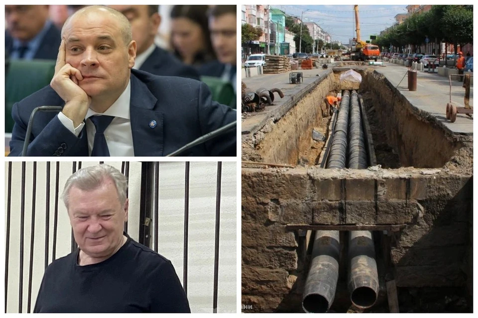 Озвученные Арцыбашевым (внизу) сведения о хищениях при замене труб в Рязани подтвердились. В них фигурировал и Греков (вверху). Фото: Совет Федерации, КП-Рязань, Администрация Рязани.