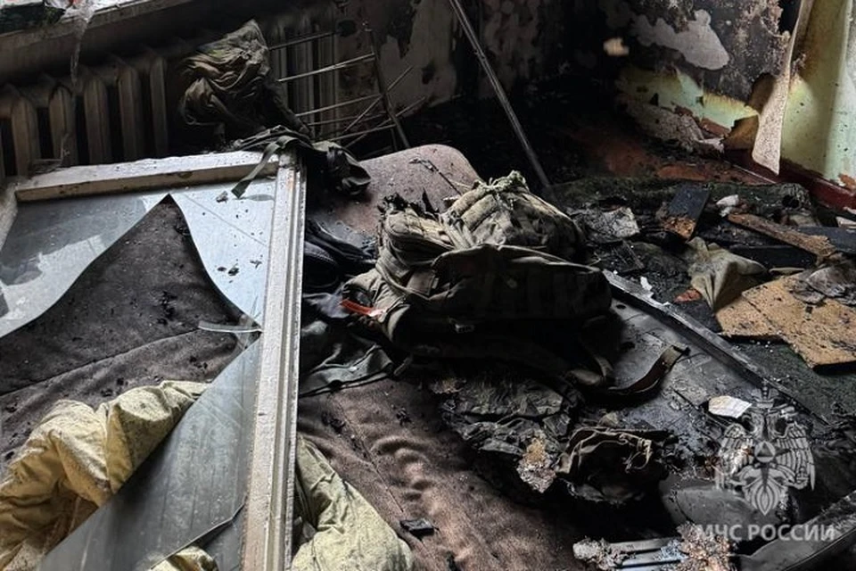 В Магадане загорелась квартира на улице Берзина Фото: МЧС Магаданской области
