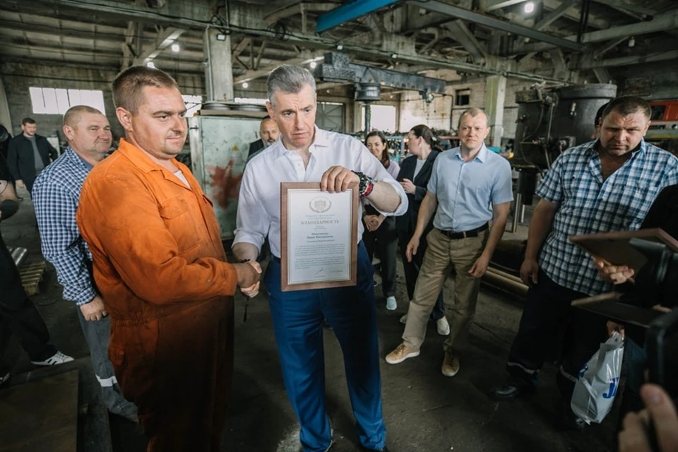 Леонид Слуцкий поддержит машиностроительное предприятие в Мариуполе. Фото: ТГ/Кольцов