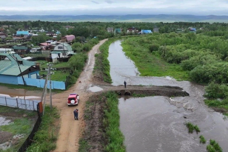 В Забайкальском крае прошли обильные осадки в виде ливней. Фото: ГУ МЧС России по Забайкальскому краю
