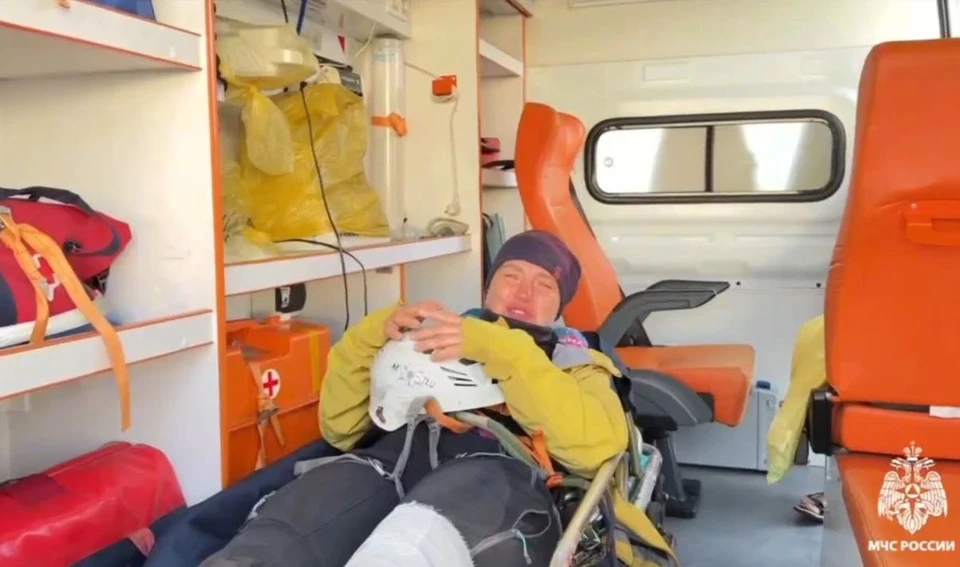 Женщина поблагодарила всех, кто отправился ей на помощь. Фото: скриншот видео МЧС России