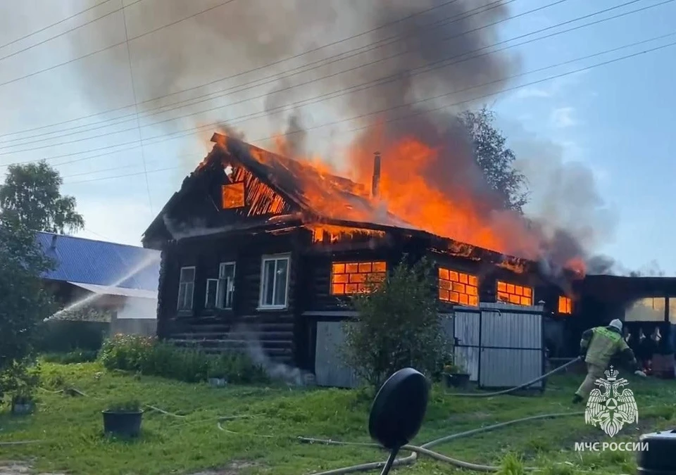 Жилой дом сгорел в Ветлуге из-за неисправного холодильника.