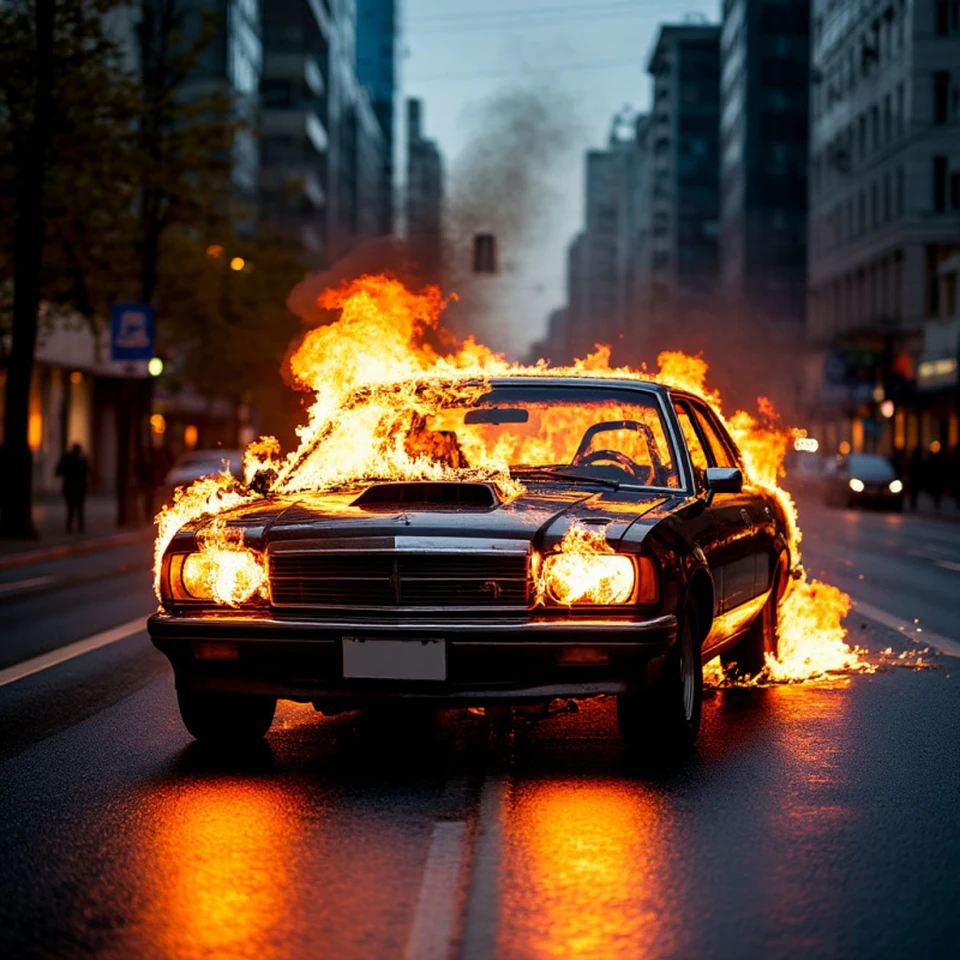 Самостоятельно потушить возгорание 20 литров топлива практически невозможно