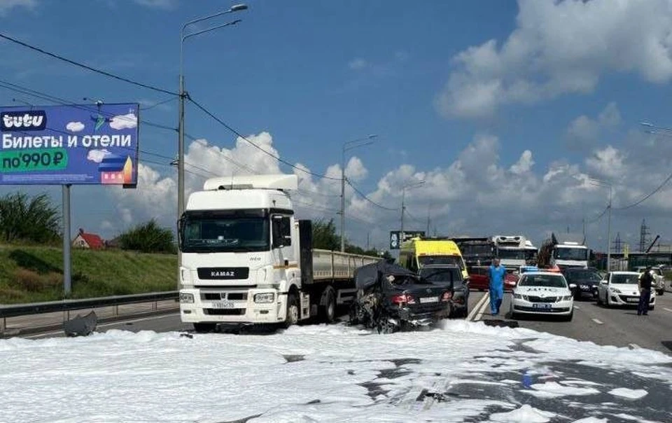 Дорога после аварии.