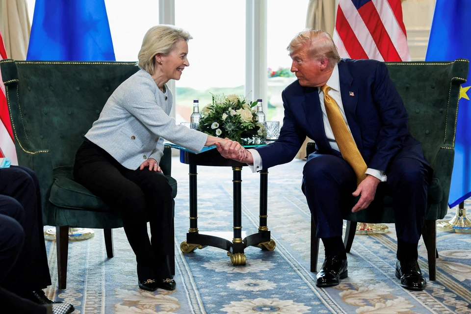 Президент США Дональд Трамп и глава Еврокомиссии Урсула фон дер Ляйен.