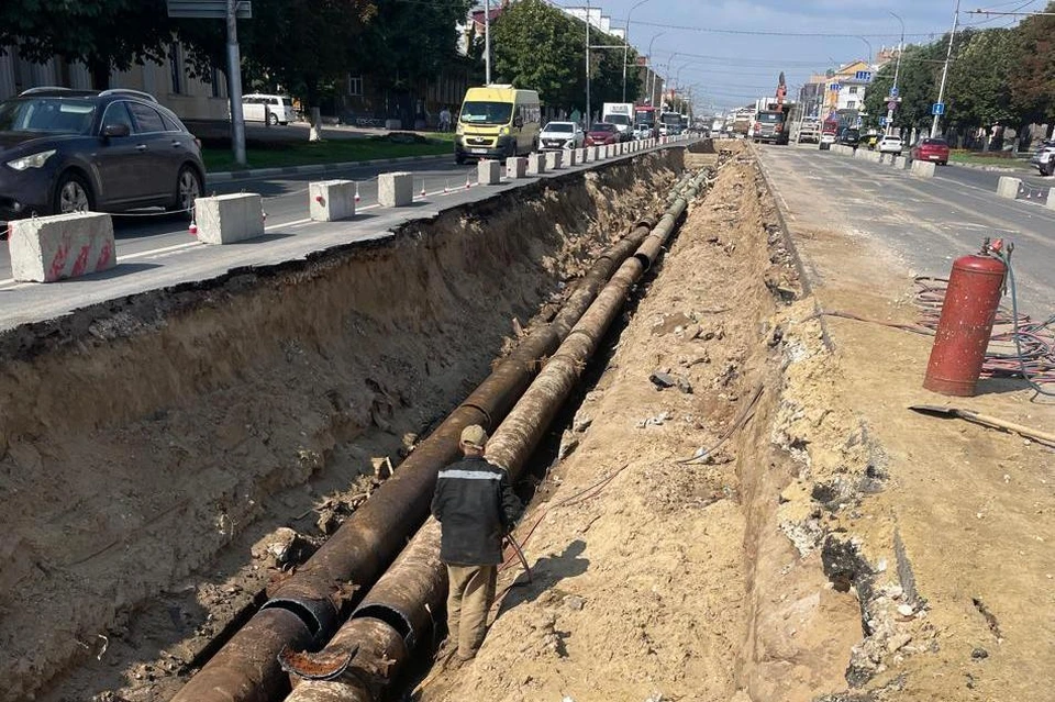 На Первомайском проспекте в Рязани демонтируют старую теплотрассу. Фото: администрация Рязани.