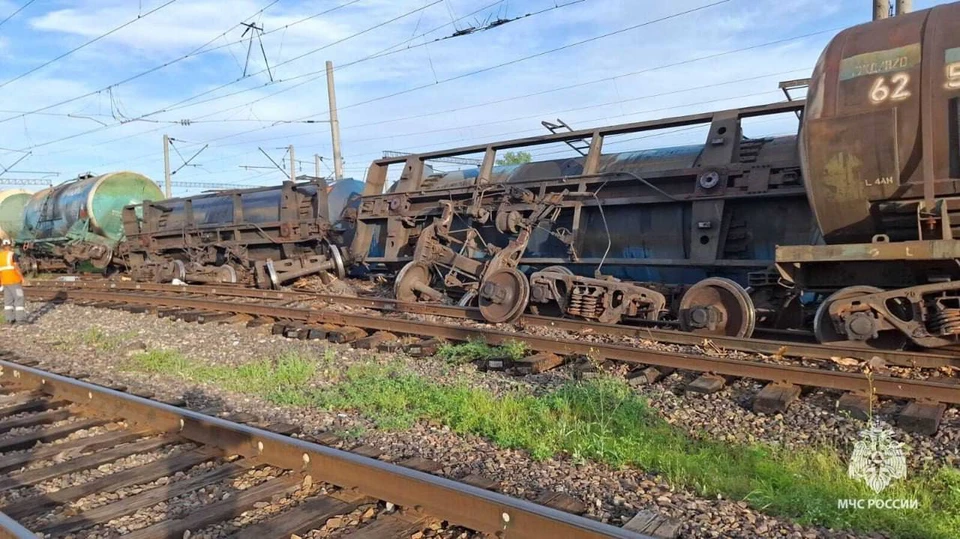 На движение поездов ситуация не повлияла Фото: МЧС ЕАО