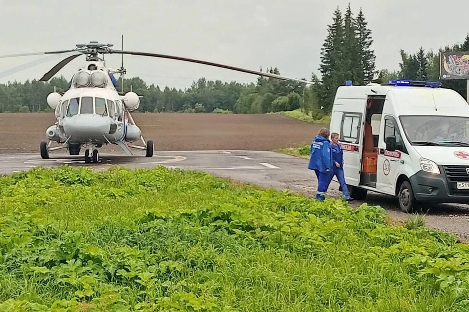Пациента доставили в областную больницу. Фото: ГУ МЧС России по Тверской области