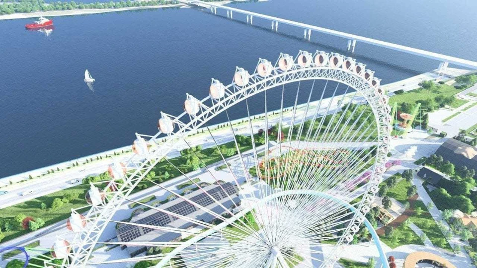 Новое колесо будет более чем в 2 раза выше существующего. Фото: ЦПКиО.