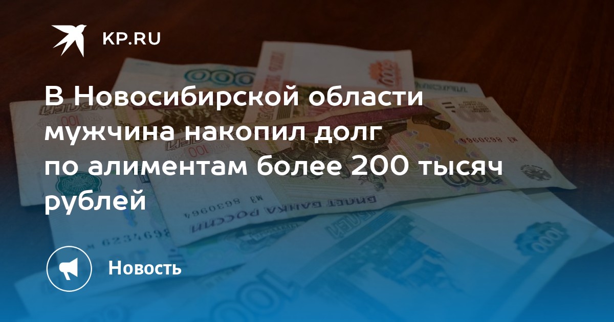 Отец-неплательщик из Новосибирской области задолжал более 200 тысяч рублей на алиментах: прокуратура провела проверку