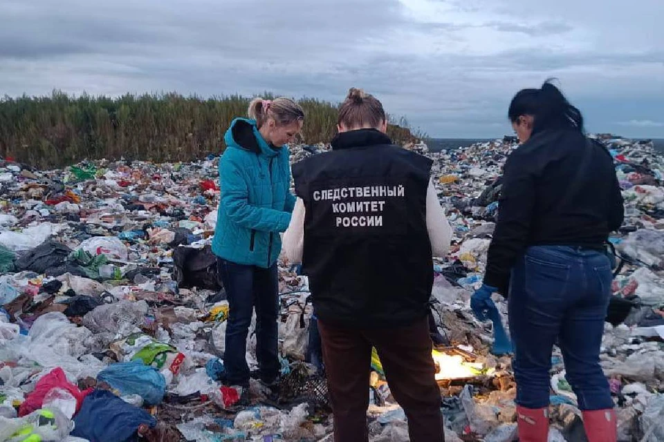 Тело новорожденного нашли на свалке под Петербургом. Фото: Следком Ленинградской области.