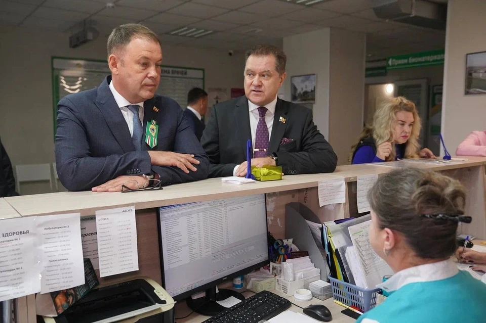 Губернатор Кузбасса посетил поликлинику Березовской горбольницы.