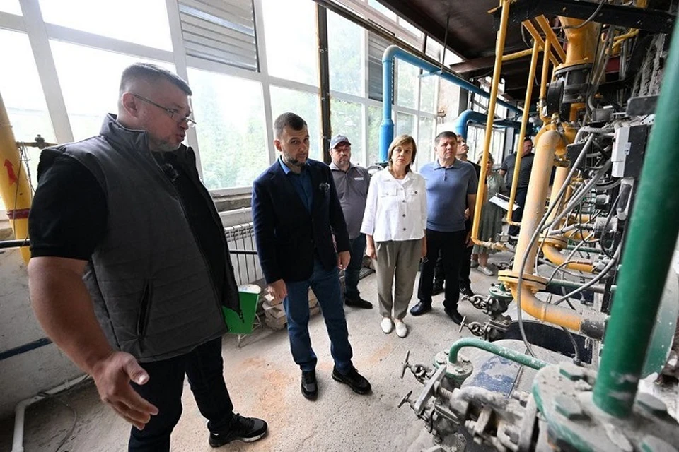 Глава ДНР проверил готовность Макеевки к отопительному сезону. Фото: ТГ/Пушилин