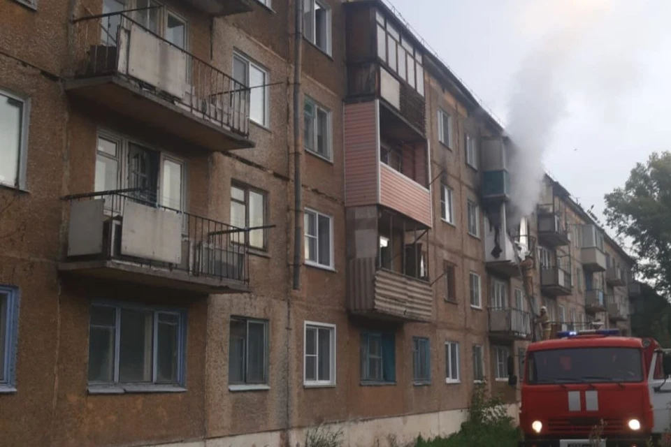 Пожар на улице Ширшова в Алейске