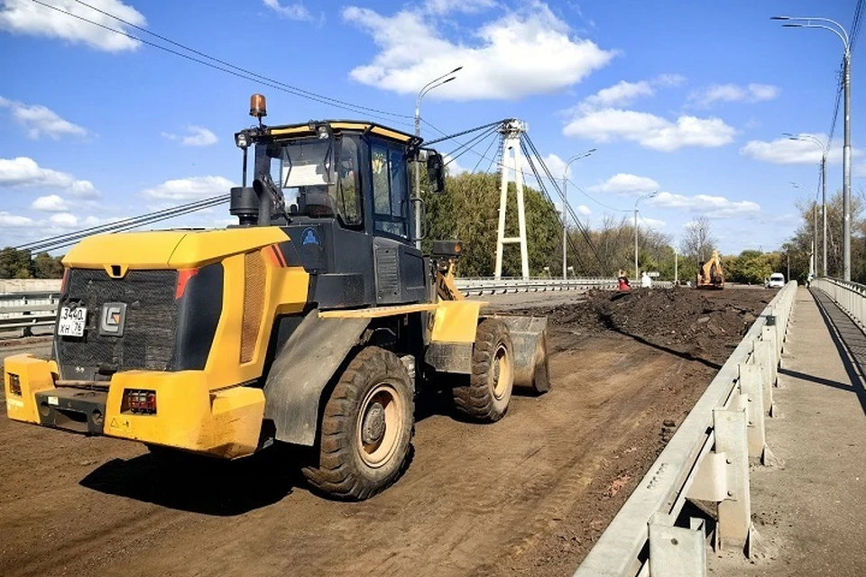На Комсомольском мосту в Ярославле начался ремонт. ФОТО: телеграм-канал "Дороги Ярославля"