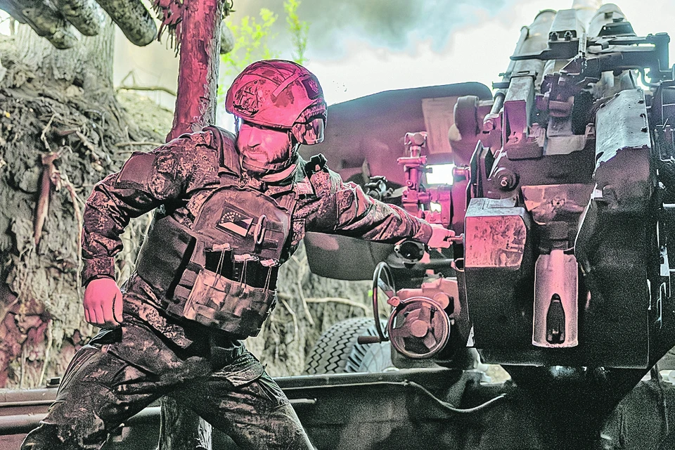 Боевая работа расчета гаубицы «Мста-Б» в зоне СВО.