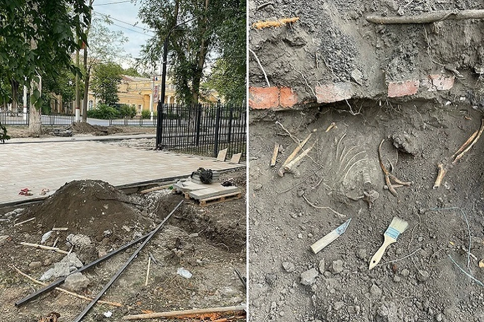 Останки бойцов обнаружили возле Керченского политехнического колледжа. Фото: Виктор Густой.