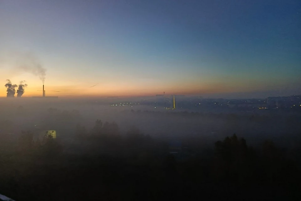 В Новосибирске утром 1 октября заметили туман.