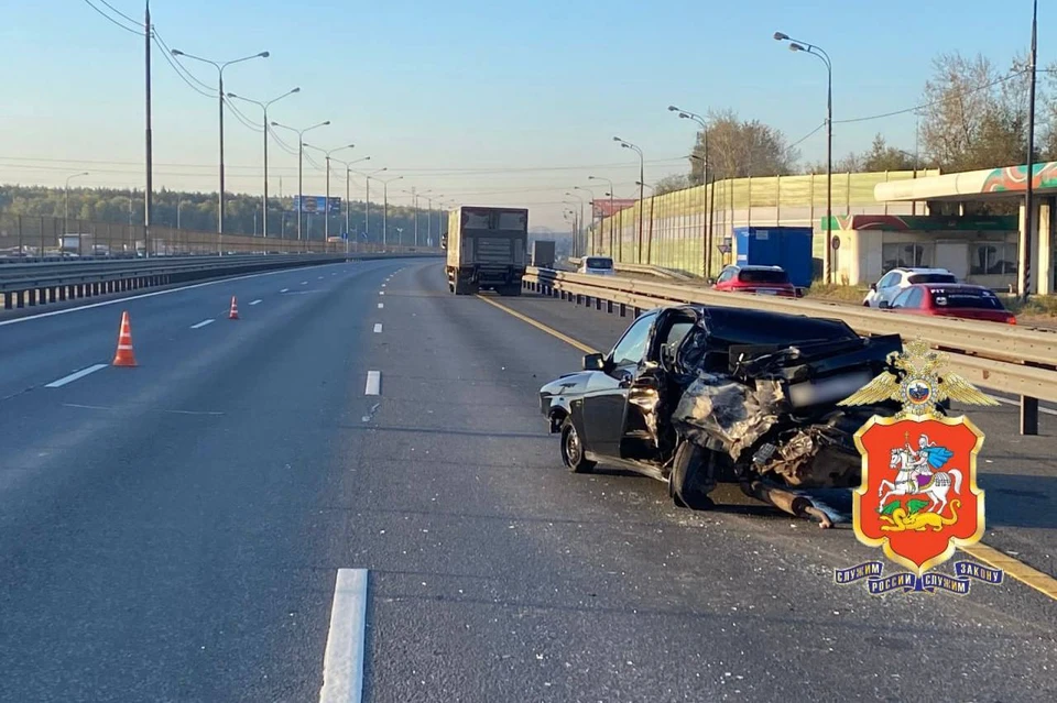 Три человека пострадали в ДТП с неисправным автомобилем в Подольске. Фото: ГУ МВД России по Московской области