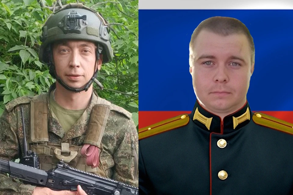 Гвардии сержант Роман Шлыков и младший лейтенант Эдуард Черный
