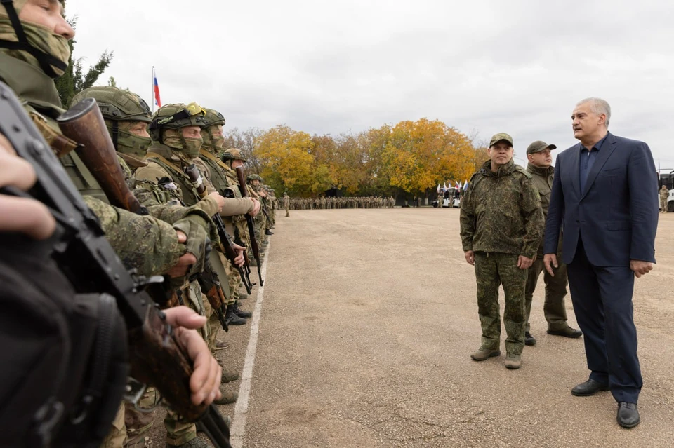 Бойцы «Барс-Крым» отправились на СВО. Фото: Сергей Аксенов/Tg