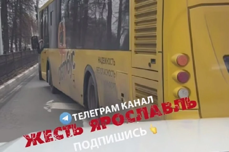 Водитель едва не спровоцировал ДТП. Фото: телеграм-канал Жесть Ярославль.