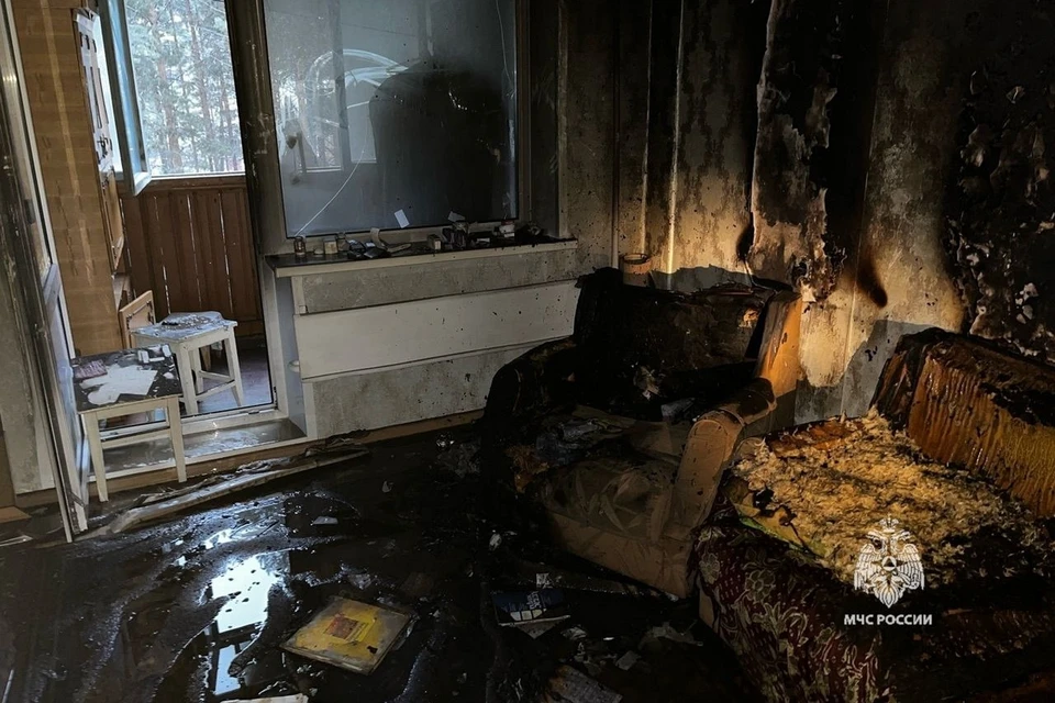 В Лесосибирске в своей квартире при пожаре погиб мужчина. Фото: ГУ МЧС России по Красноярскому краю