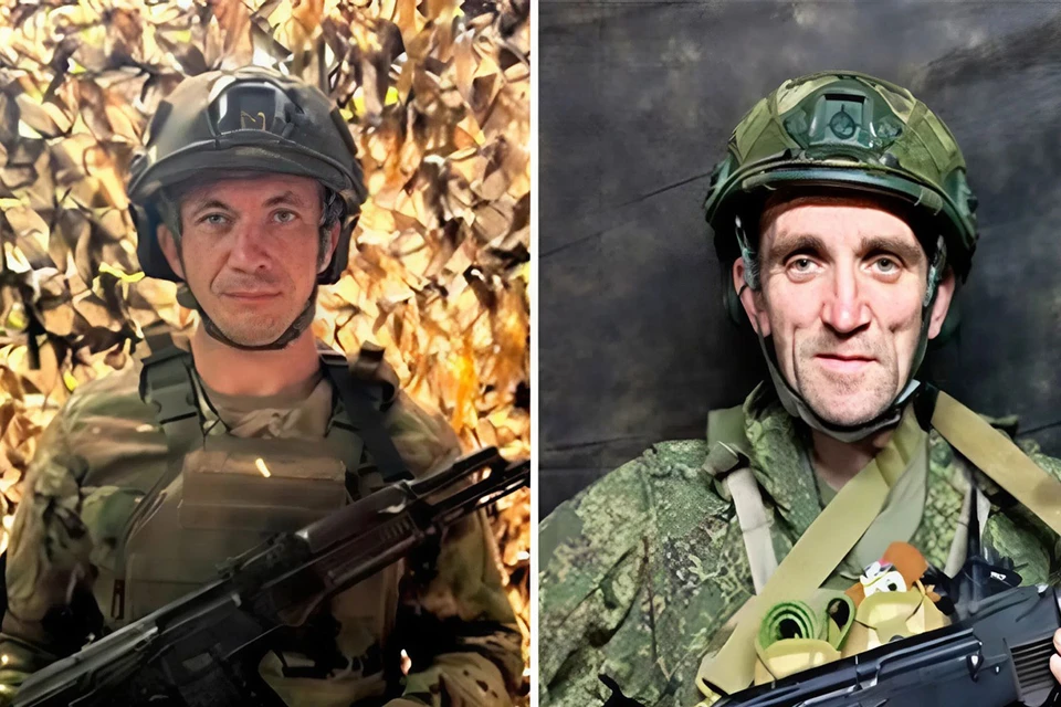 Гвардии ефрейтор Михаил Ознобишин и гвардии рядовой Руслан Исхаков
