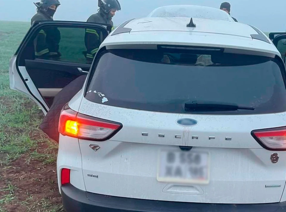 Двое детей, которые были в автомобиле, получили травмы. Фото - МЧС Запорожской области