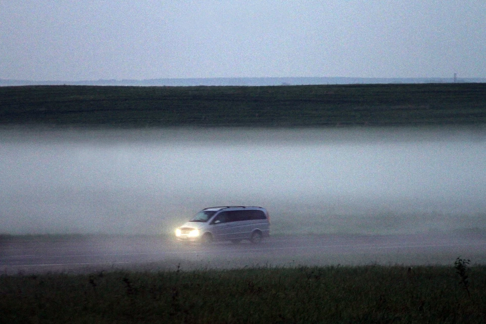 На трассе "Дон" - густой туман.