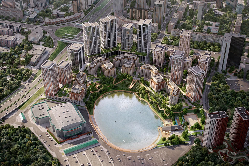 Озеро станет центром ЖК. Фото: Пресс-служба «Брусники»