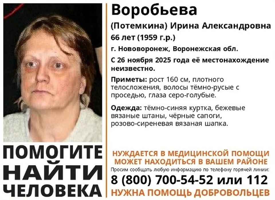 Фото из сообщества «ЛизаАлерт Воронежская область» в соцсетях.