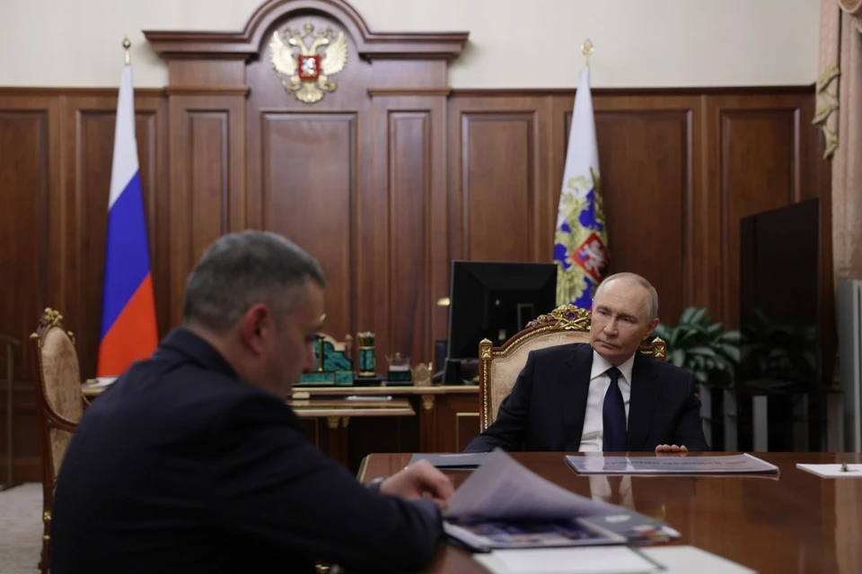 Путин провел в Кремле встречу с губернатором Курской области Хинштейном. Фото: kremlin.ru