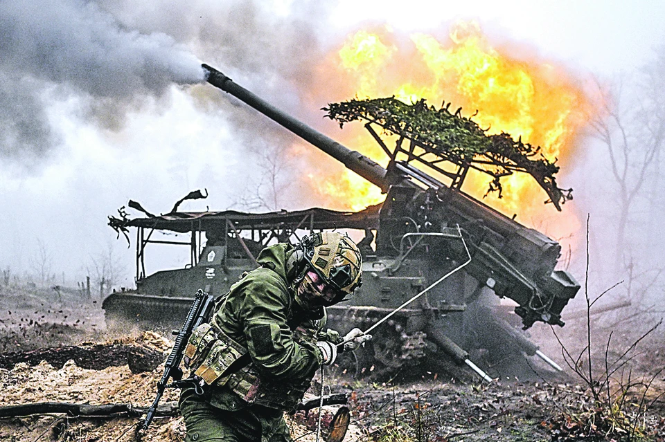 Артиллеристы под Красноармейском пресекают контратаки врага.