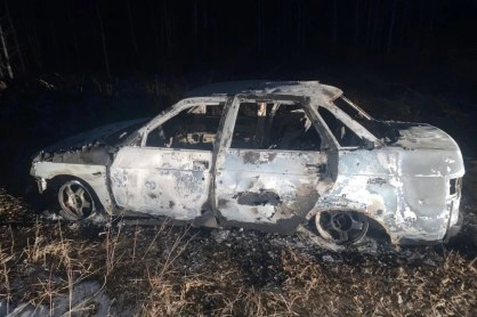 Тело тюменца обнаружили на пустыре в сгоревшей машине. Фото: СУ СК по Тюменской области
