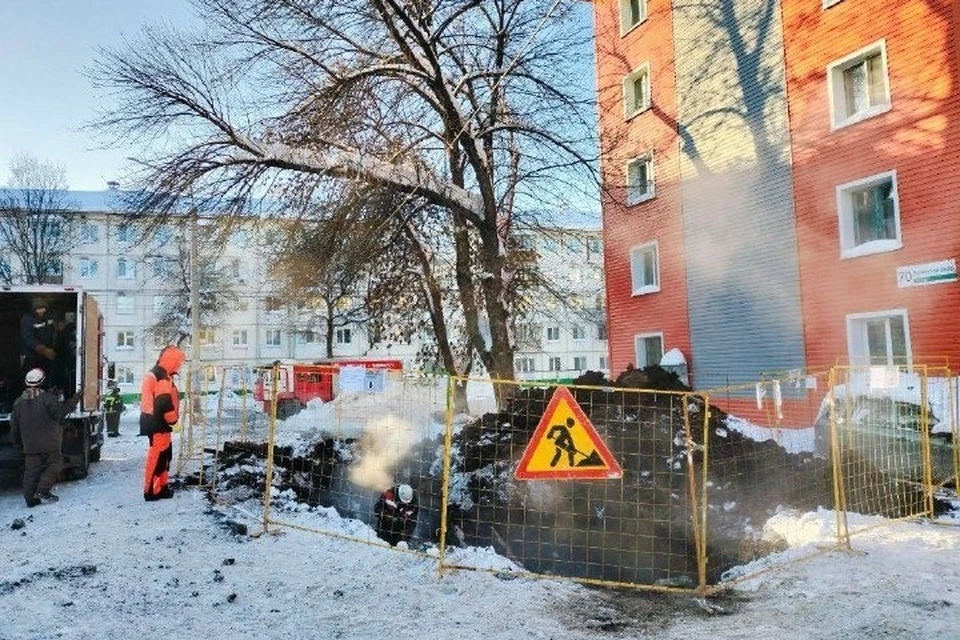 Без тепла и горячей воды остались жители 21 дома. Фото: пресс-служба филиала ПАО «Плюс» в Удмуртии