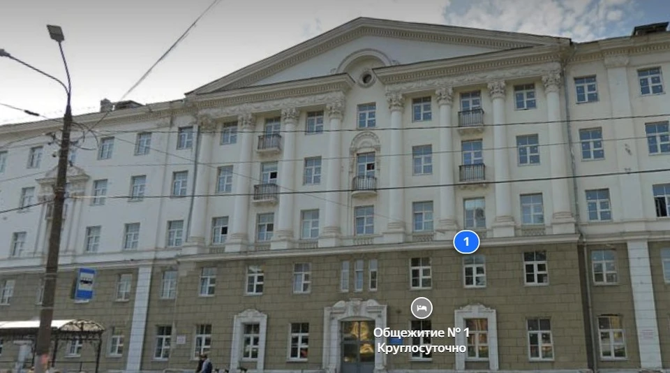 На капремонт общежития НГТУ в Нижнем Новгороде выделили 433,5 миллиона рублей. Фото: сервис "Яндекс Карты"