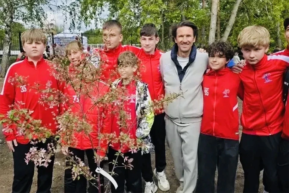 Алексей Смертин с воспитанниками спортшколы