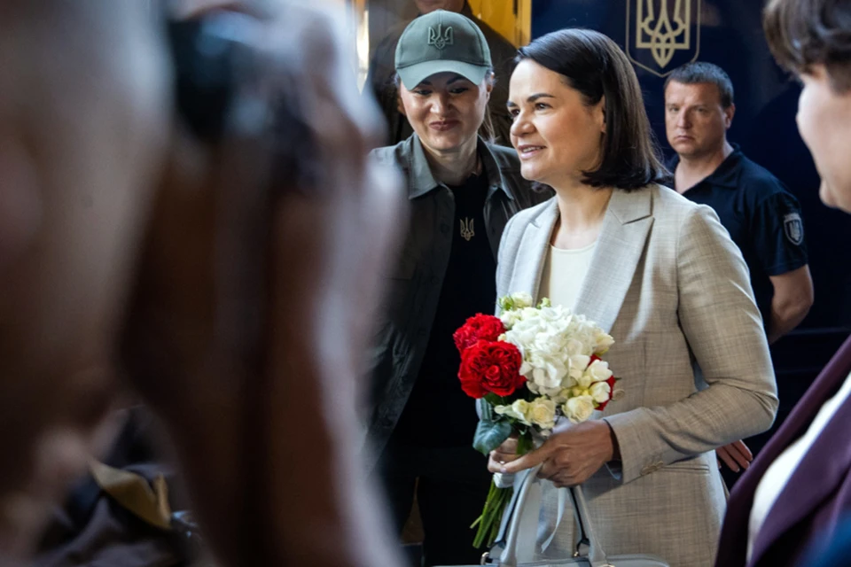 Светлана Тихановская на вокзале Киева. Фото: Пресс-служба С.Тихановской